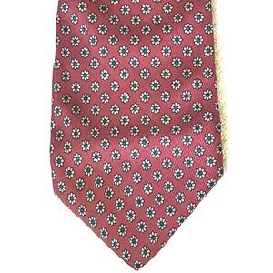 Tom James Vintage Tie Floral Rose Red Silk Preppy Academia Hippie Y2K